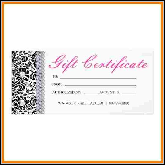 Free Printable Salon Gift Certificate Templates Free Printable Salon Gift Certificate Templates