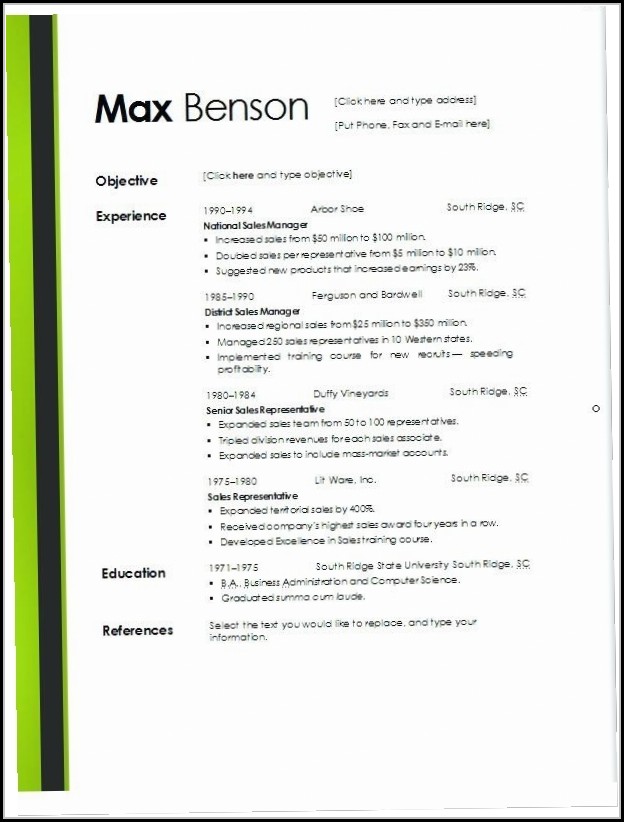 Free Resume Templates Word Download Free Resume Templates Word Download