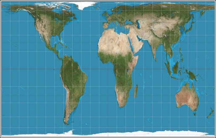 Gall Peters Projection Map Gall Peters Projection Map