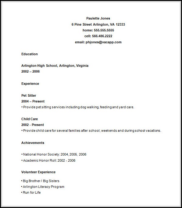 High School Resume Builder High School Resume Builder