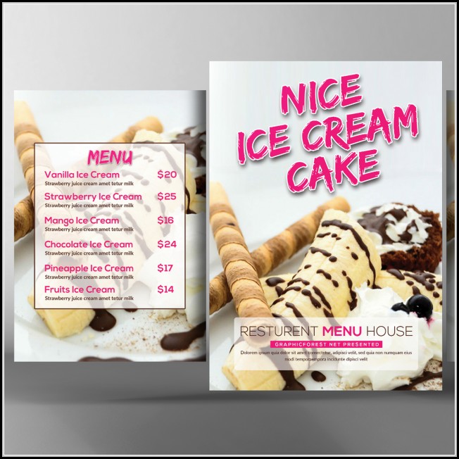 Ice Cream Menu Template Free Download Ice Cream Menu Template Free Download