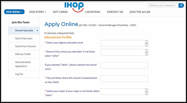 Ihop Job Application Online Ihop Job Application Online