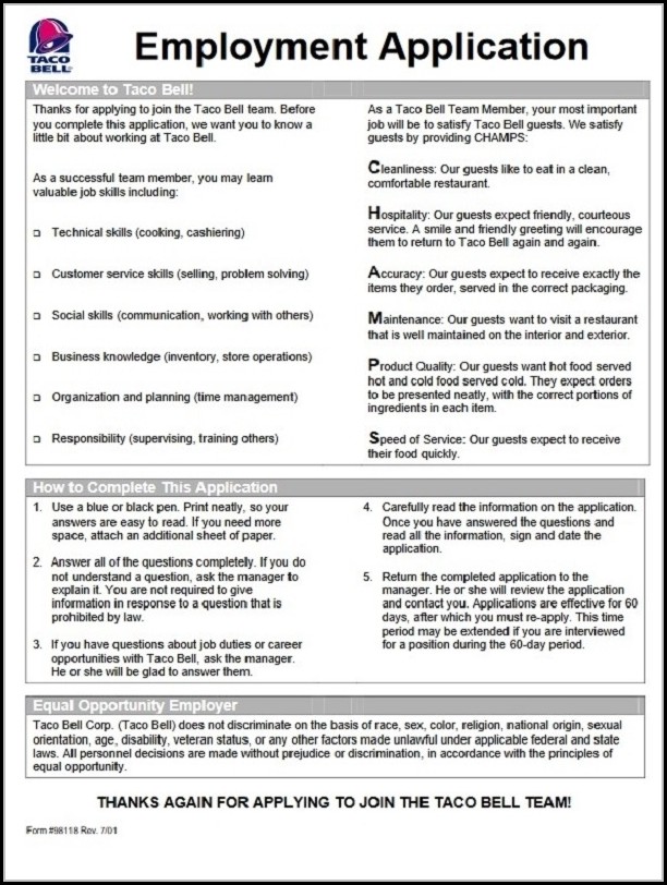 Endeavor Software For Taco Bell Printable - Task Plans graphic regarding Printable Taco Bell Applications named Process Computer software For Taco Bell Printable - Task Courses
