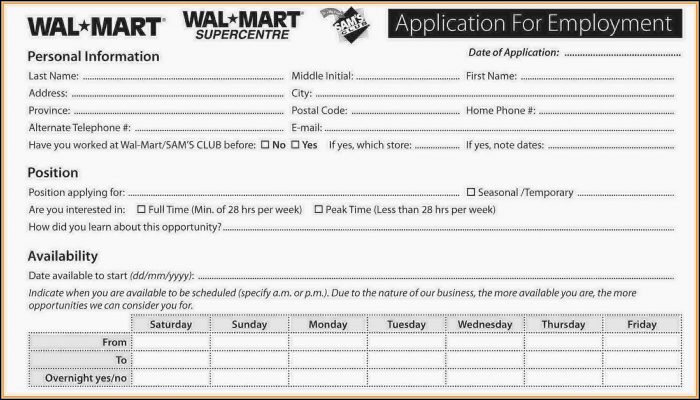 Job Application For Walmart Distribution Center Job Application For Walmart Distribution Center