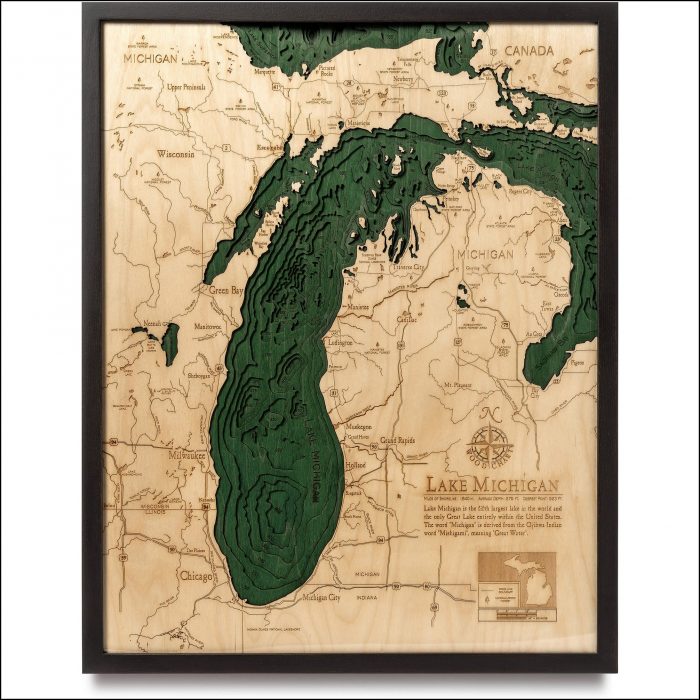 Lake Michigan Topographic Map Lake Michigan Topographic Map