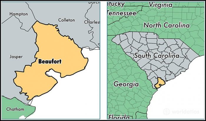 Map Of Beaufort County Sc Map Of Beaufort County Sc