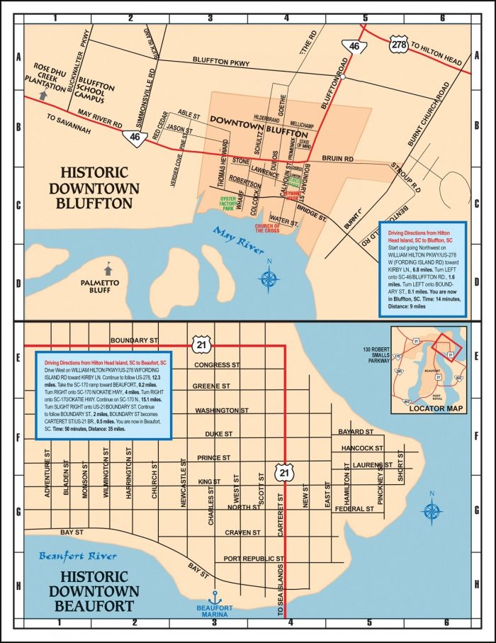 Map Of Downtown Beaufort Sc Map Of Downtown Beaufort Sc