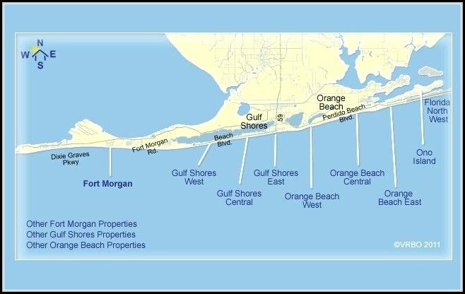 Map Of Gulf Shores Alabama And Florida Map Of Gulf Shores Alabama And Florida