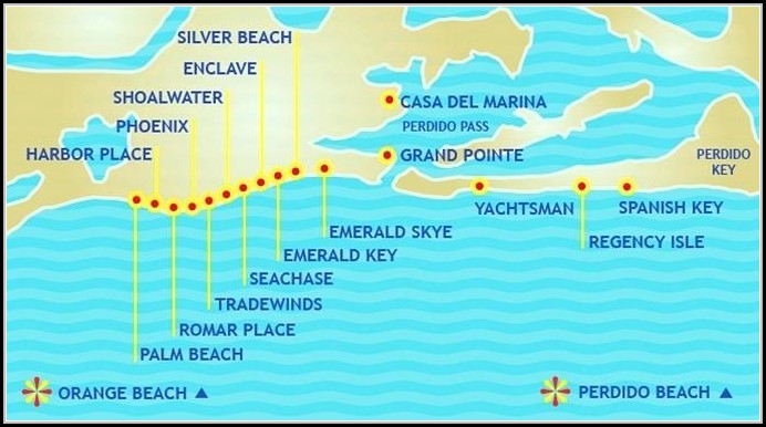 Map Of Gulf Shores Condos Map Of Gulf Shores Condos