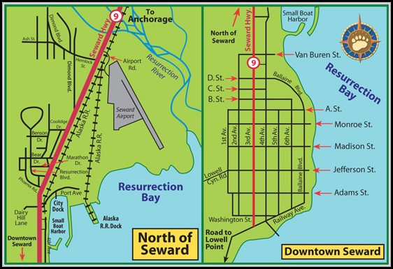 Map Of Seward Alaska Map Of Seward Alaska