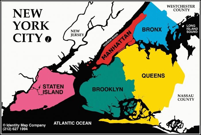 Map Of The Five Boroughs Of New York City Map Of The Five Boroughs Of New York City