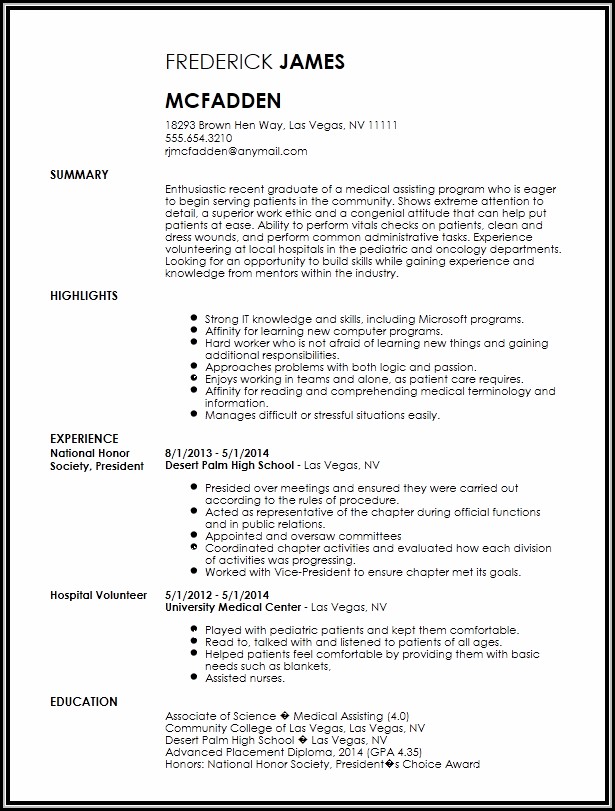 Medical Assistant Resume Template Medical Assistant Resume Template