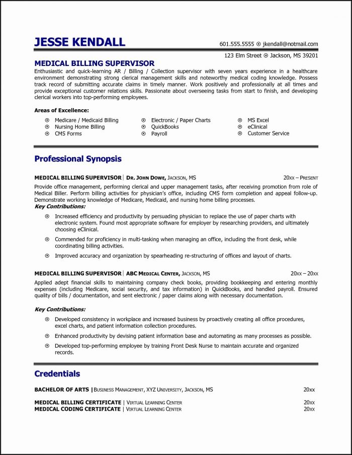Medical Biller Resume Example Medical Biller Resume Example