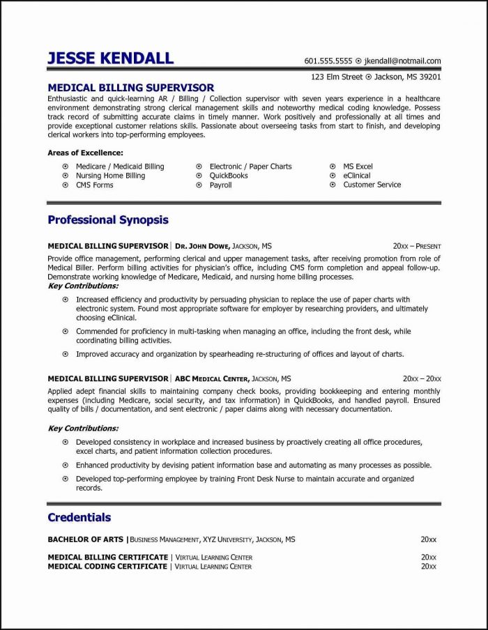 Medical Billing And Coding Resume With No Experience Medical Billing And Coding Resume With No Experience