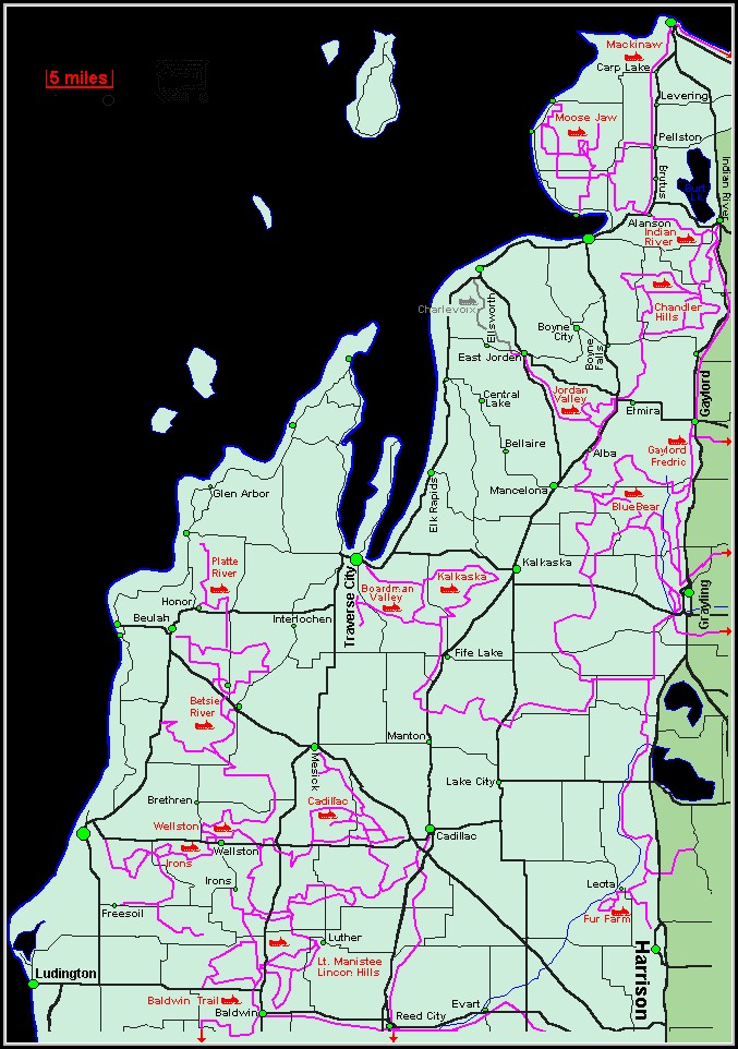 Michigan Snowmobile Trail Maps Michigan Snowmobile Trail Maps