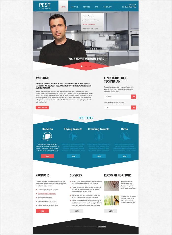 Pest Control Responsive Website Template Pest Control Responsive Website Template