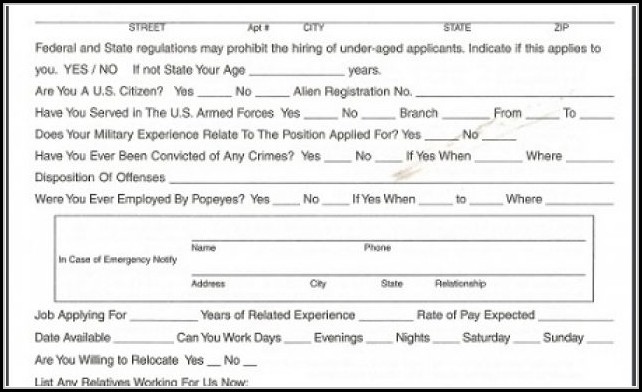 Popeyes Online Job Application Popeyes Online Job Application