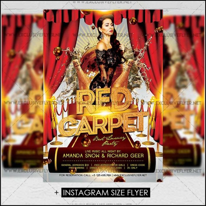 Red Carpet Flyer Template Free Red Carpet Flyer Template Free