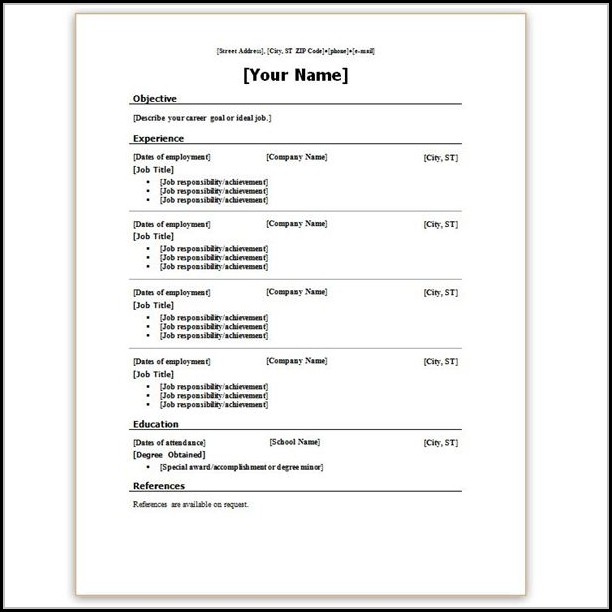 Resume Templates For Microsoft Word 2010 Resume Templates For Microsoft Word 2010