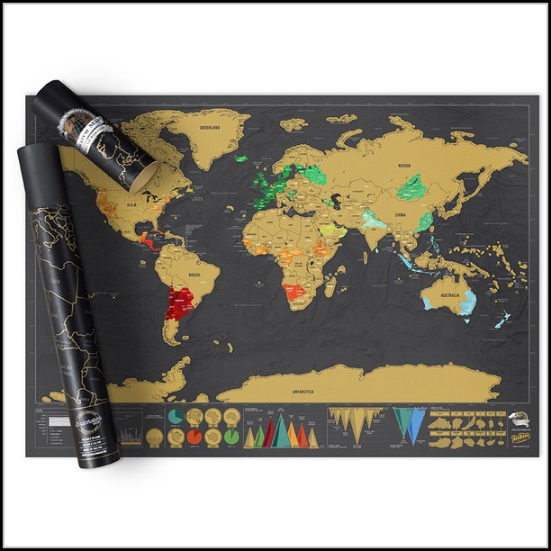 Scratch Map Deluxe Australia Scratch Map Deluxe Australia