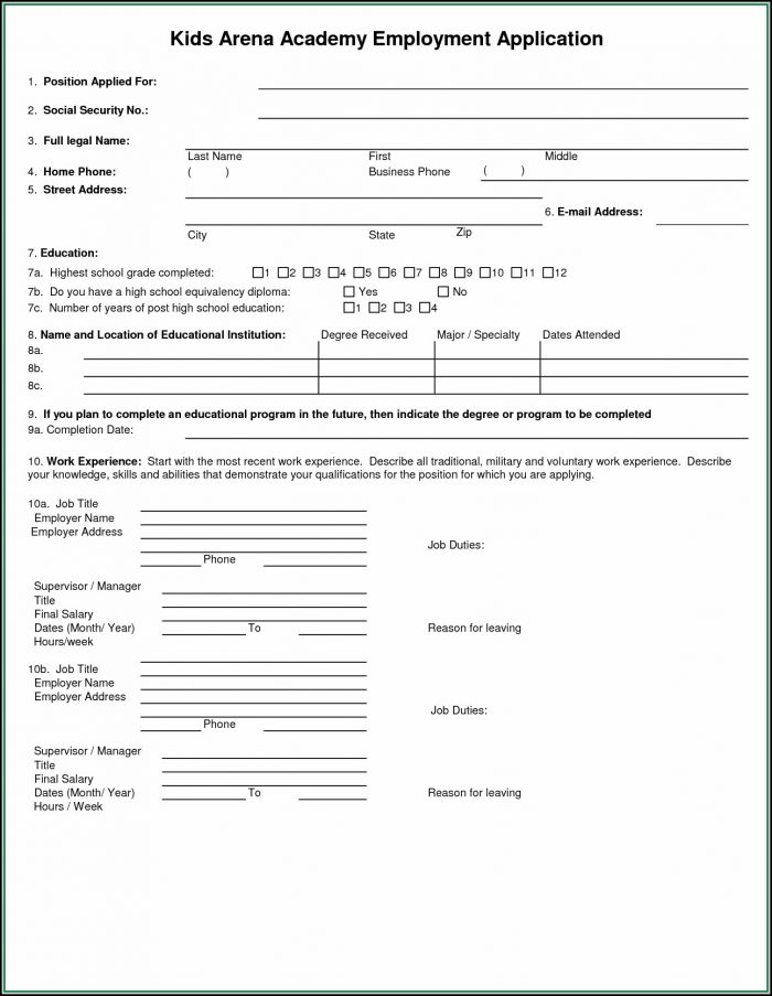Security Guard Job Application Form Security Guard Job Application Form