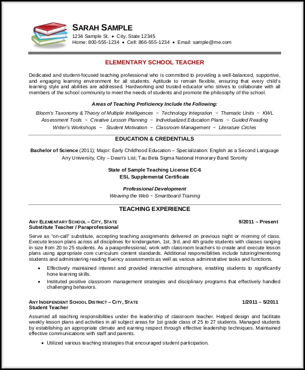 Teacher Resume Template Word Teacher Resume Template Word