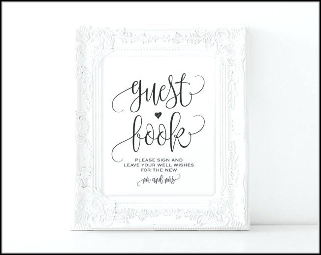 Wedding Guest Book Sign Template Wedding Guest Book Sign Template