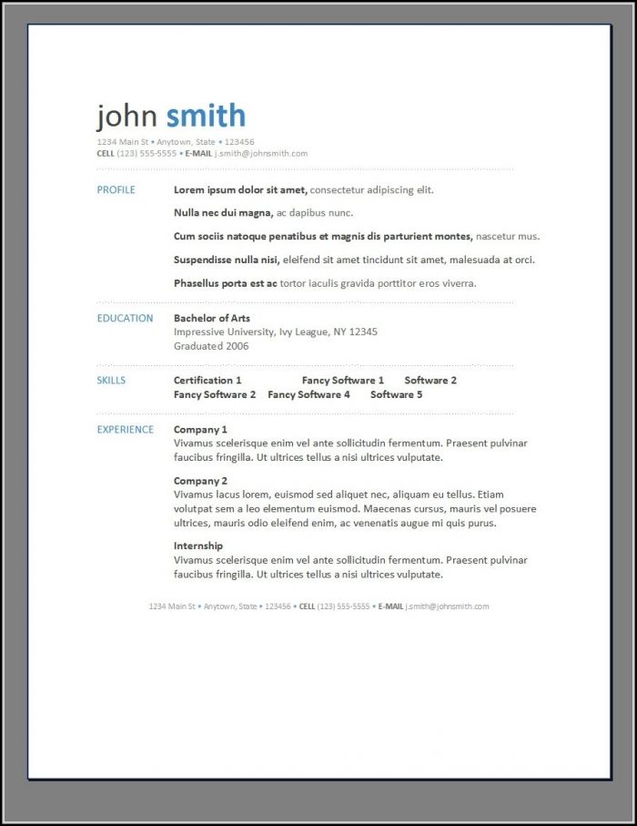 Word Document Editable Resume Templates Word Document Editable Resume Templates