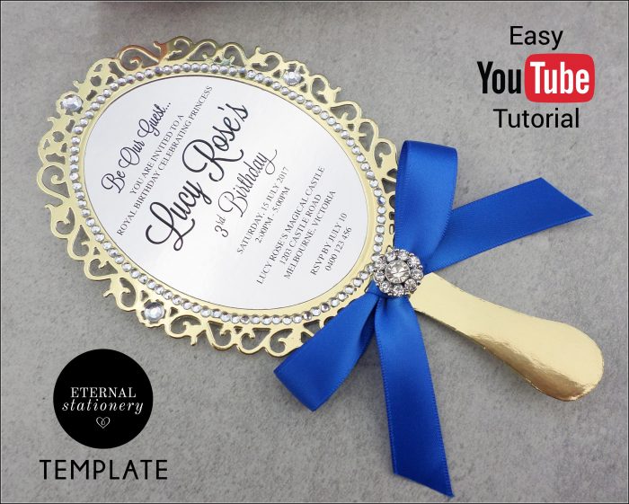 Beauty And The Beast Mirror Invitation Template Beauty And The Beast Mirror Invitation Template