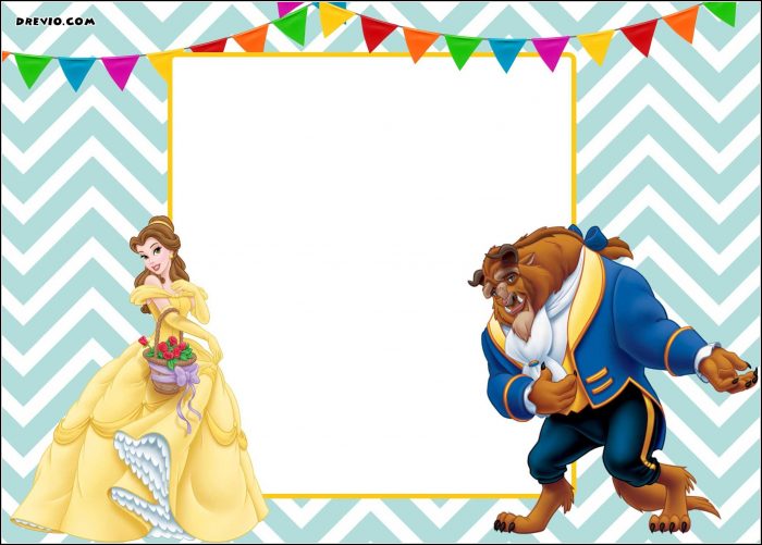 Beauty And The Beast Party Invitation Template Free Beauty And The Beast Party Invitation Template Free