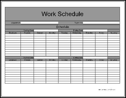 Bi Weekly Employee Schedule Template Free Bi Weekly Employee Schedule Template Free
