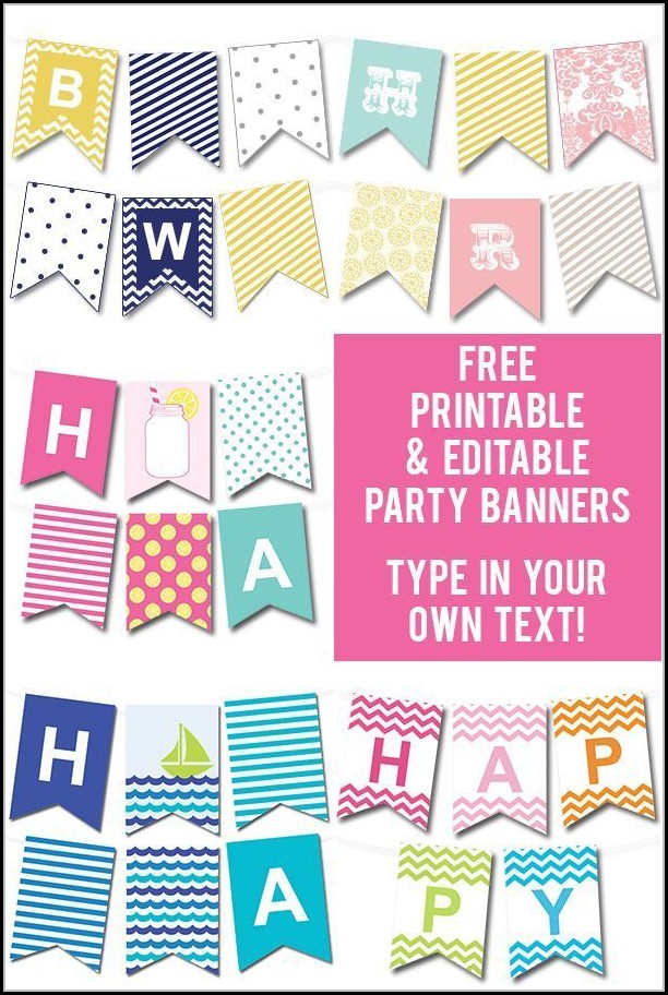 Birthday Banner Templates Free Printable Birthday Banner Templates Free Printable