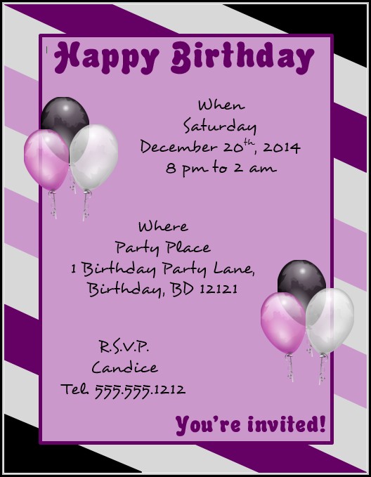 Birthday Flyer Template Word Birthday Flyer Template Word