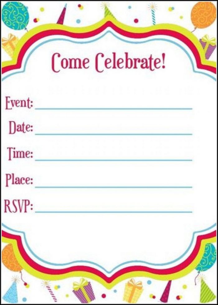 Birthday Invitation Card Template With Photo Birthday Invitation Card Template With Photo