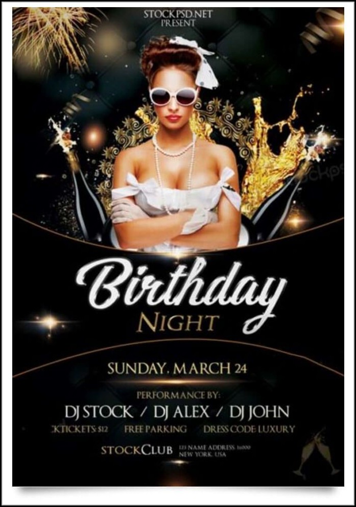 birthday party flyer templates free template 1 resume examples