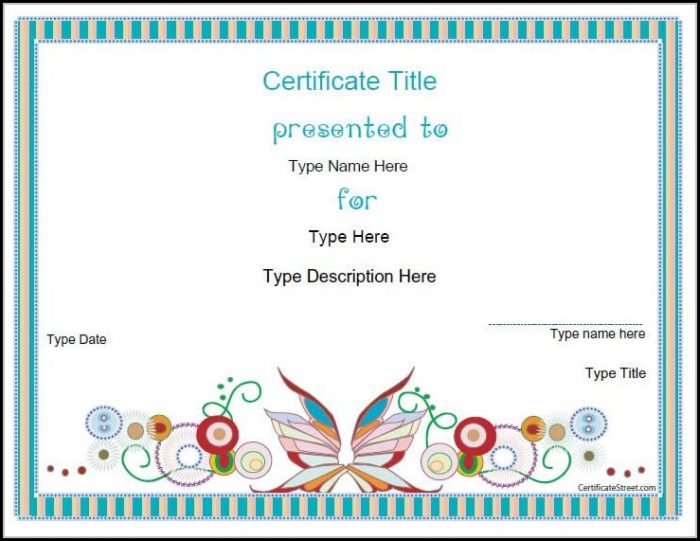 Blank Certificate Template Design Blank Certificate Template Design