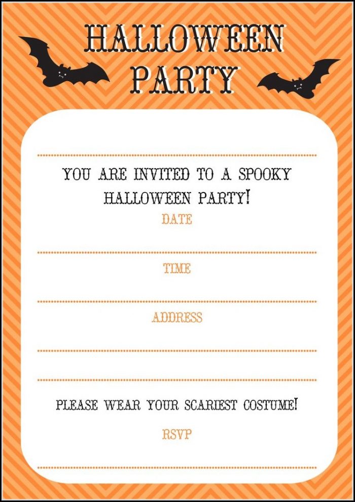 Blank Halloween Party Invitation Template Blank Halloween Party Invitation Template