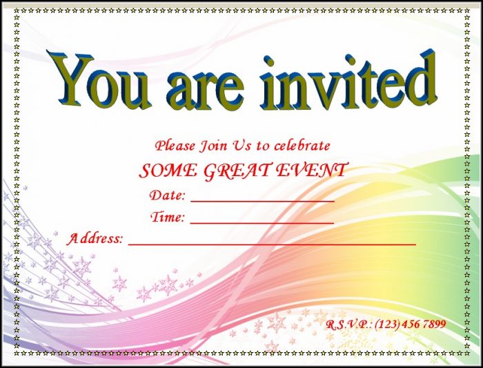 Blank Invitation Templates Free Word Blank Invitation Templates Free Word