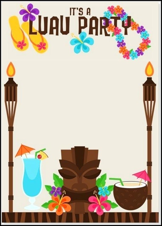 Blank Luau Invitation Template Blank Luau Invitation Template