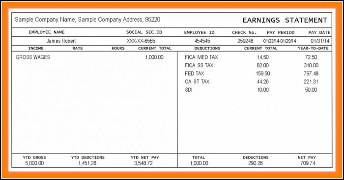 Blank Pay Stubs Template Free Blank Pay Stubs Template Free