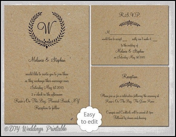 Blank Rustic Wedding Invitation Templates Blank Rustic Wedding Invitation Templates