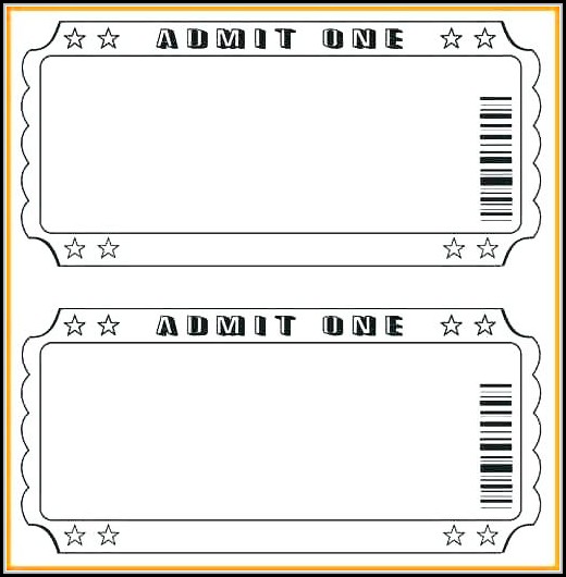 Blank Ticket Template Word Blank Ticket Template Word