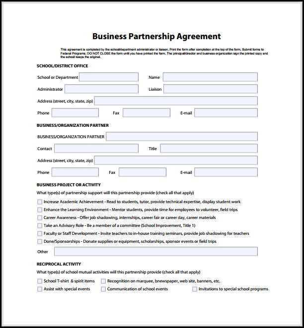 Business Partnership Agreement Template Free Download Business Partnership Agreement Template Free Download