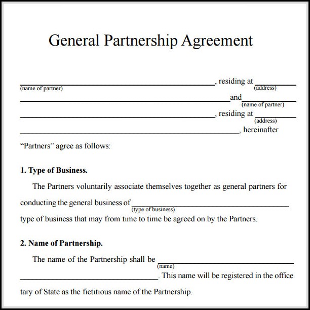 Business Partnership Agreement Template Free Business Partnership Agreement Template Free