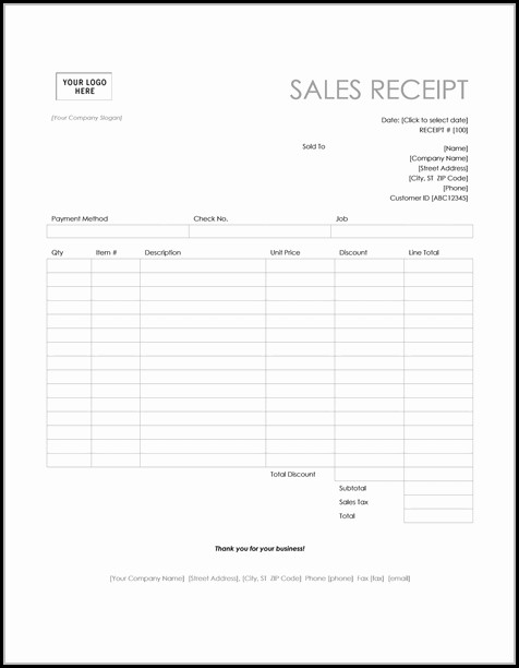 Business Receipt Template Microsoft Word Business Receipt Template Microsoft Word