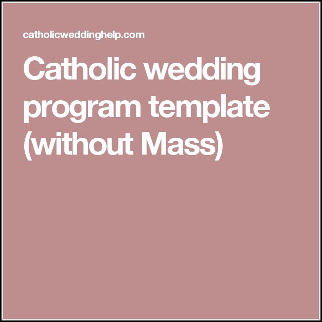 Catholic Wedding Program Template Without Mass Catholic Wedding Program Template Without Mass
