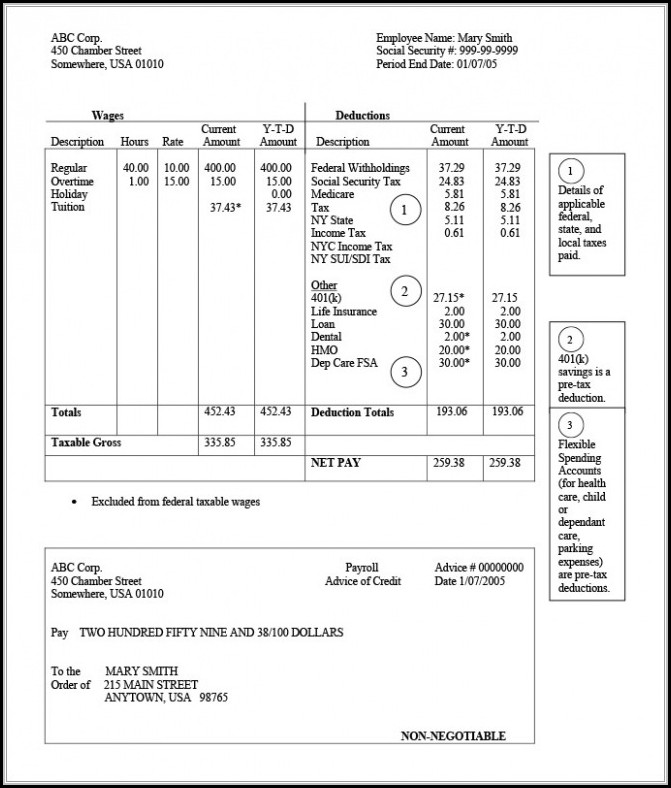 Check Stub Templates Download Check Stub Templates Download