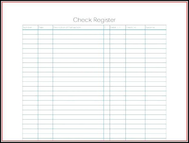 checkbook register template for