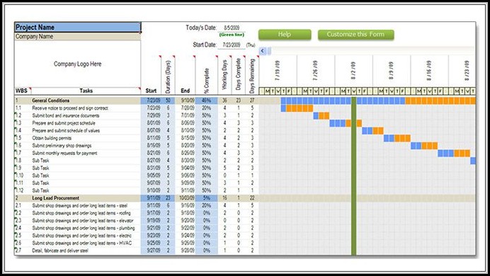 Construction Schedule Template Excel Construction Schedule Template Excel