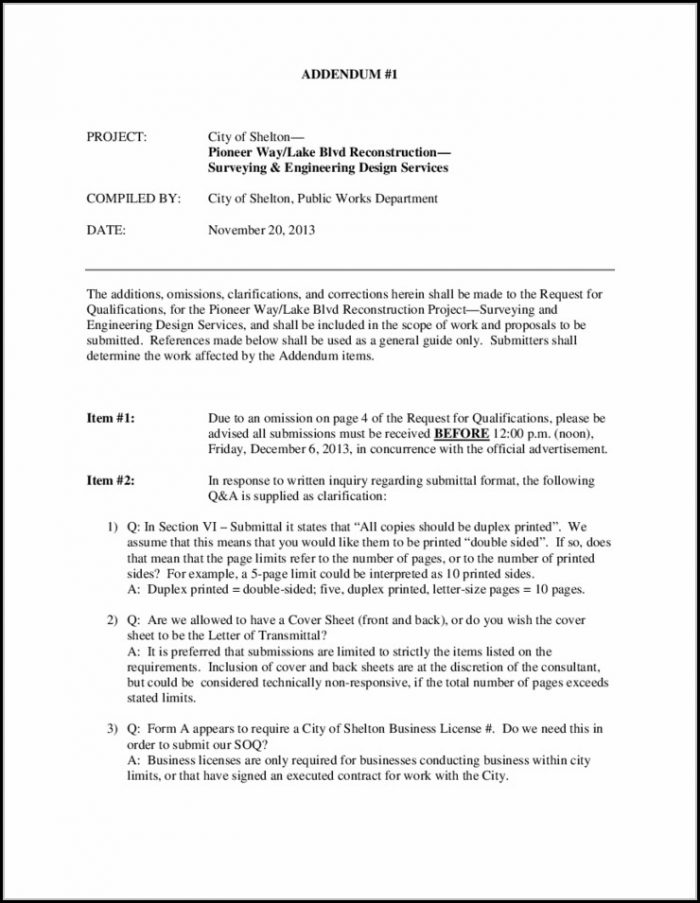 Contract Addendum Template Free Contract Addendum Template Free
